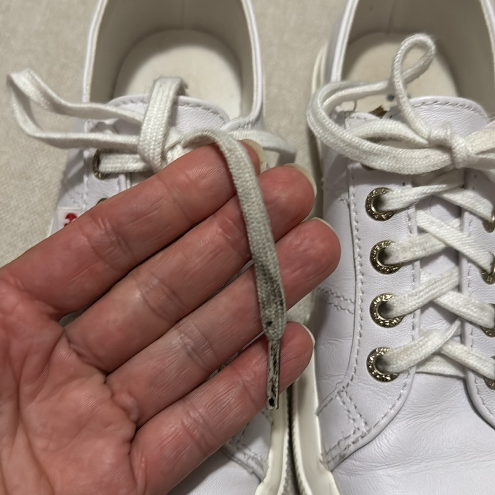 Superga All Leather 2750 Cantu Sneakers-Sz Euro Sz 35-Ice White-EUC - Picture 11 of 16